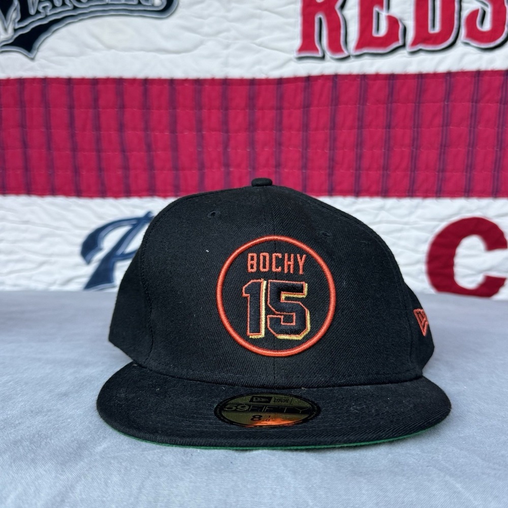 Size 8 1/8 - Bruce Bochy #15 New Era San Francisco Giants Fitted Hat Cap Rare